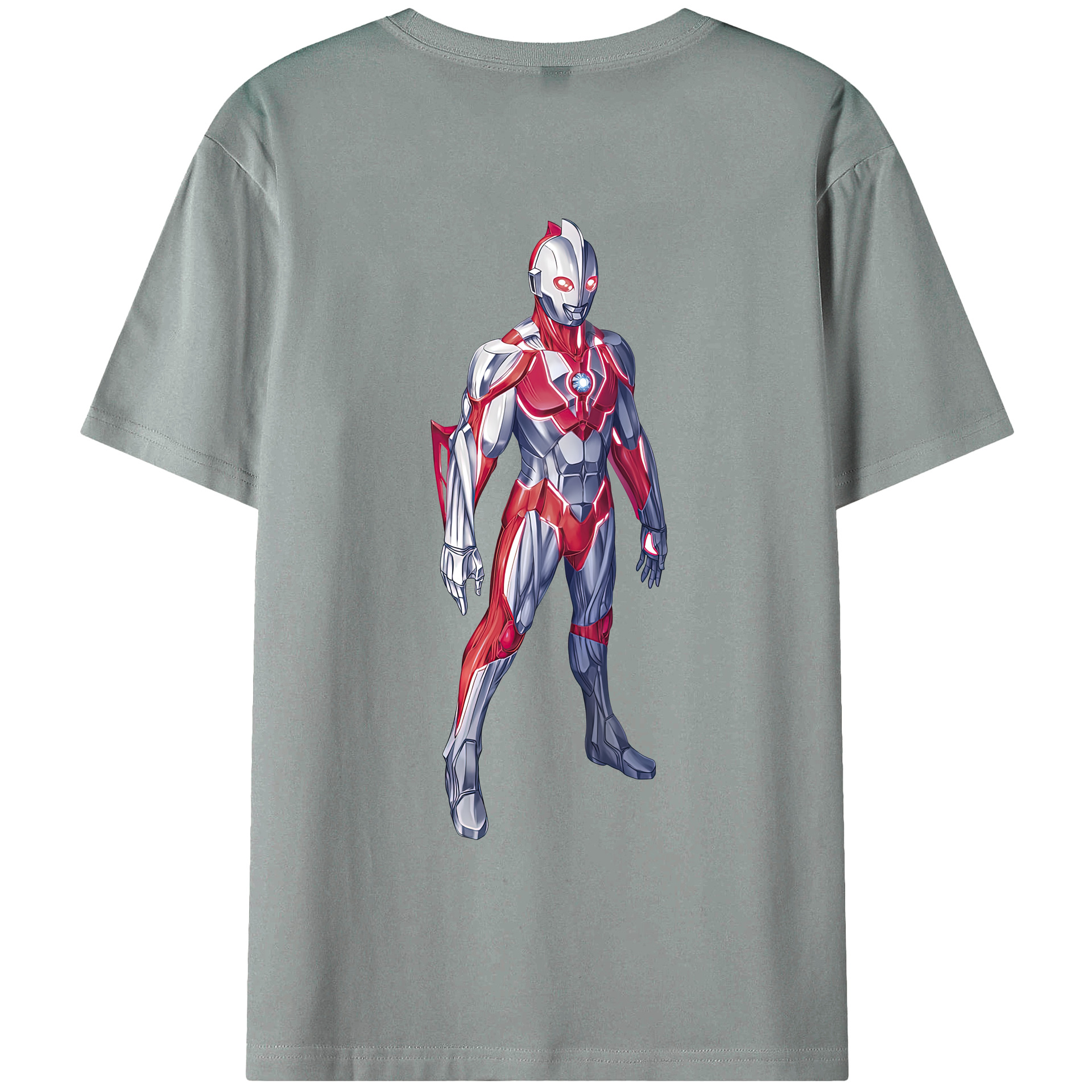 （画像用） ウルトラマン Ultraman 綿100％ メンズ半袖Tシャツ（バックプリント） 通気性